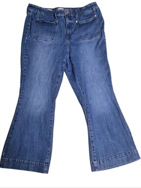 Ava and Viv Womens High Rise Flare Blue Jeans Size 18